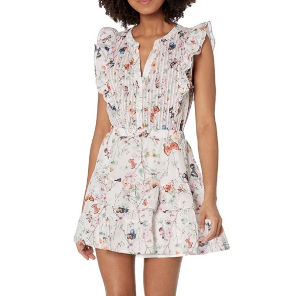 Kianna Cotton Butterfly Print Dress - Picture 2 of 16